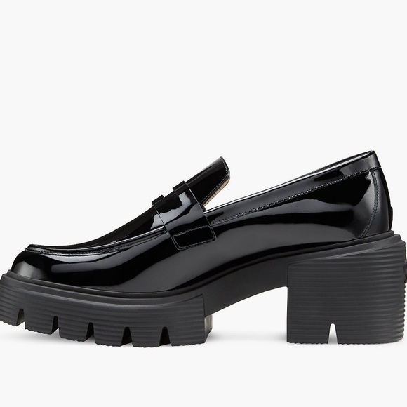 NIB Stuart Weitzman Soho Loafer - Black Patent Leather